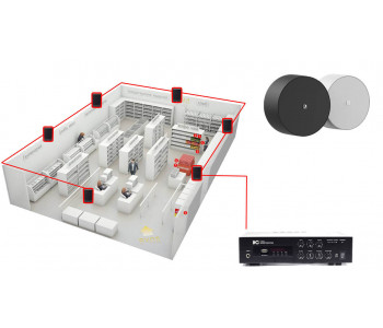 Акустическая система для магазина 6 настенных колонки AUDAC NELO706